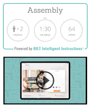 BILT assembly icons and video graphic