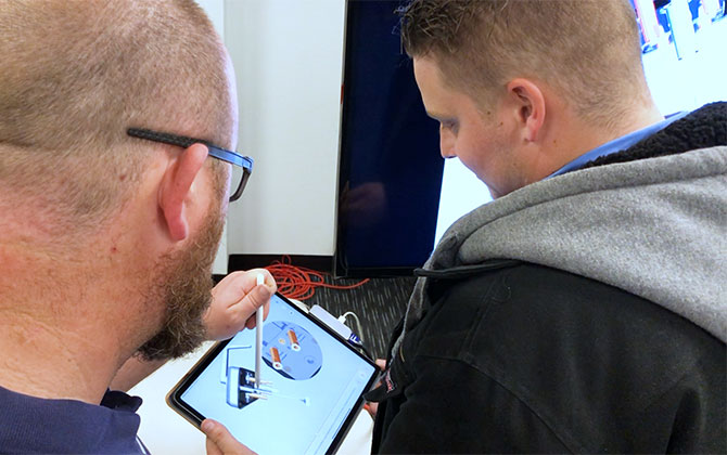 Product training on iPad using BILT 3D instructions