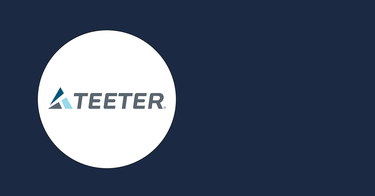 Teeter logo in white circle on navy background for BILT case study