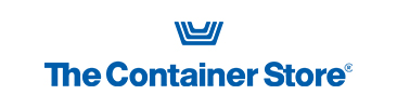 blue basket image on top of text reading "The Container Store"