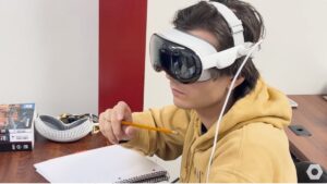 electrical student using BILT for Apple Vision Pro immersive training