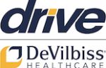 black and yellow text on white background Drive DeVilbiss Healthcare logo